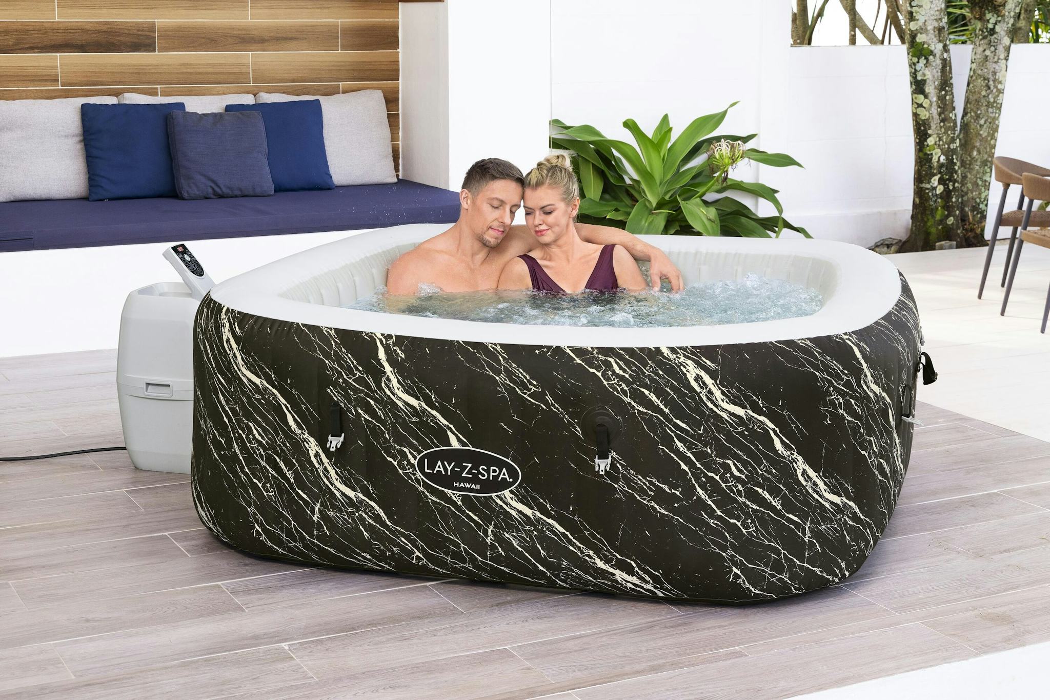 Spas Gonflables Spa gonflable carré Lay-Z-Spa Hawaii Smart Luxe Airjet™ 4 - 6 personnes Bestway 3
