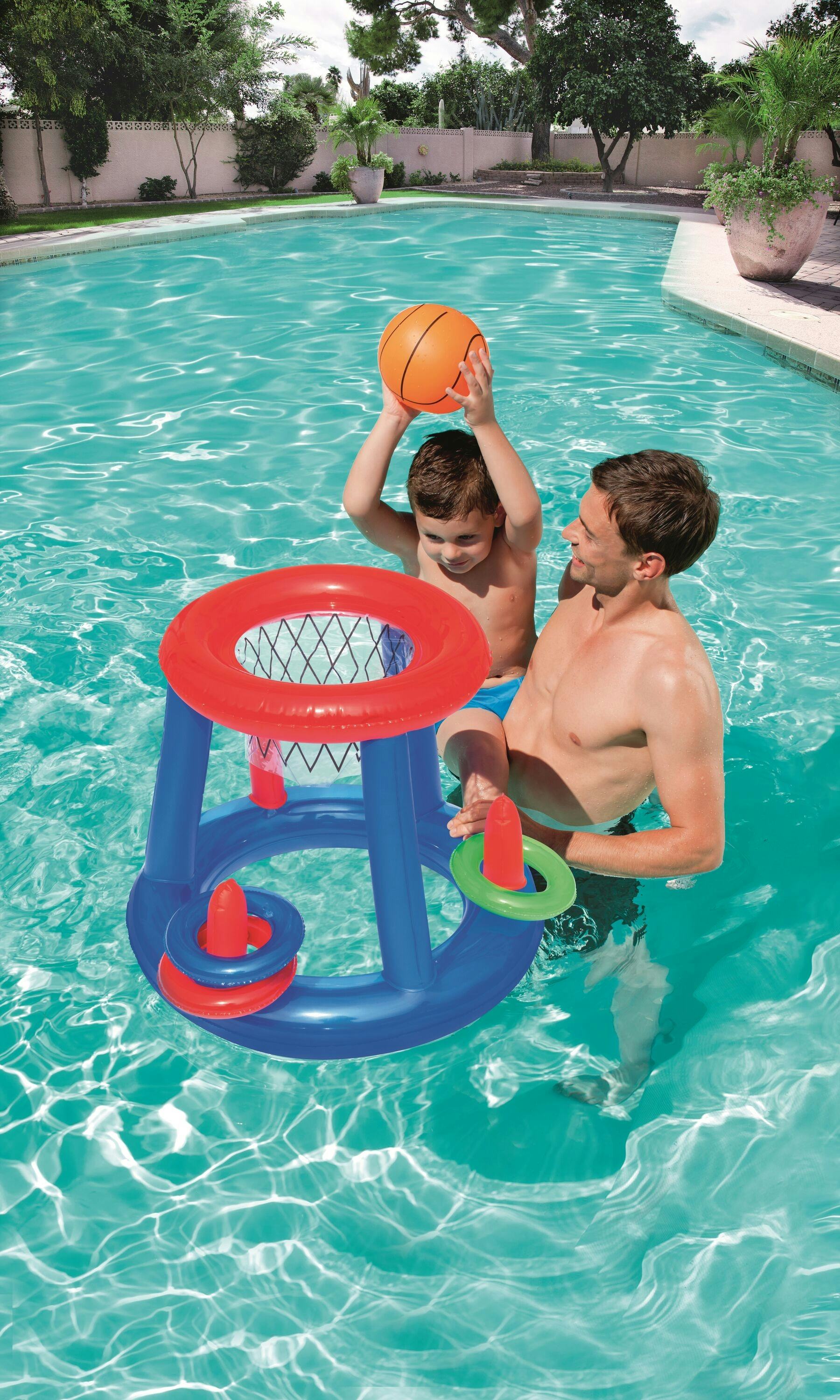 Bouées, matelas et jeux gonflables Panier de Basket flottant, ballon, diamètre 61 cm Bestway 4