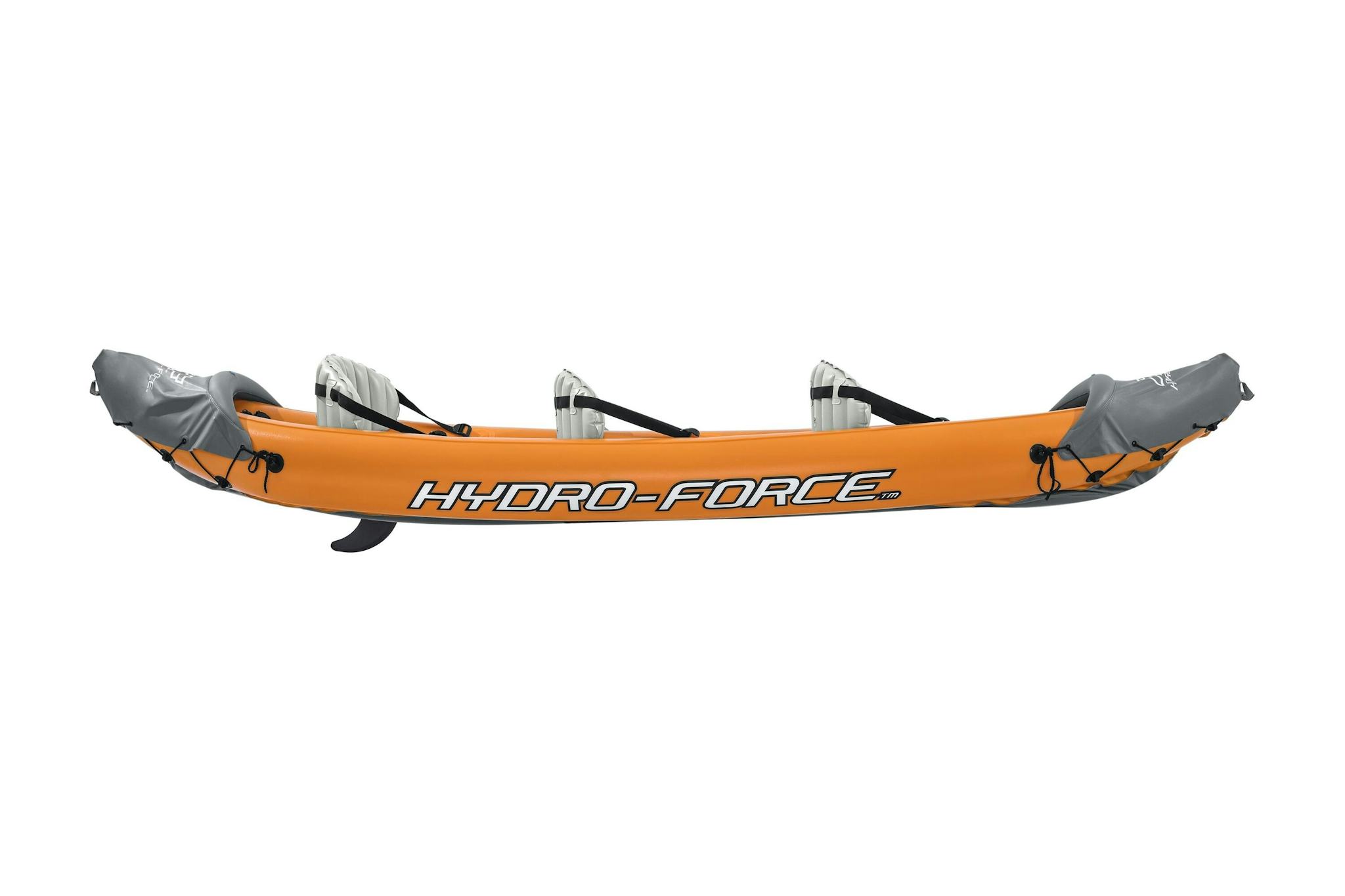 Sports d'eau Kayak gonflable Rapide X3 Hydro-Force™ 381 x 100cm, 3 places, 250 kg max, 2 pagaies, 2 ailerons amovibles et une pompe Bestway 3