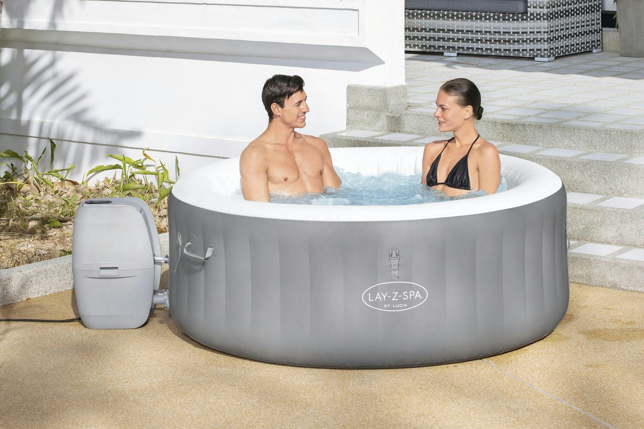 Spas Gonflables Spa gonflable rond St. Lucia AirJet™ Lay-Z-Spa®  2-3 personnes Bestway 3