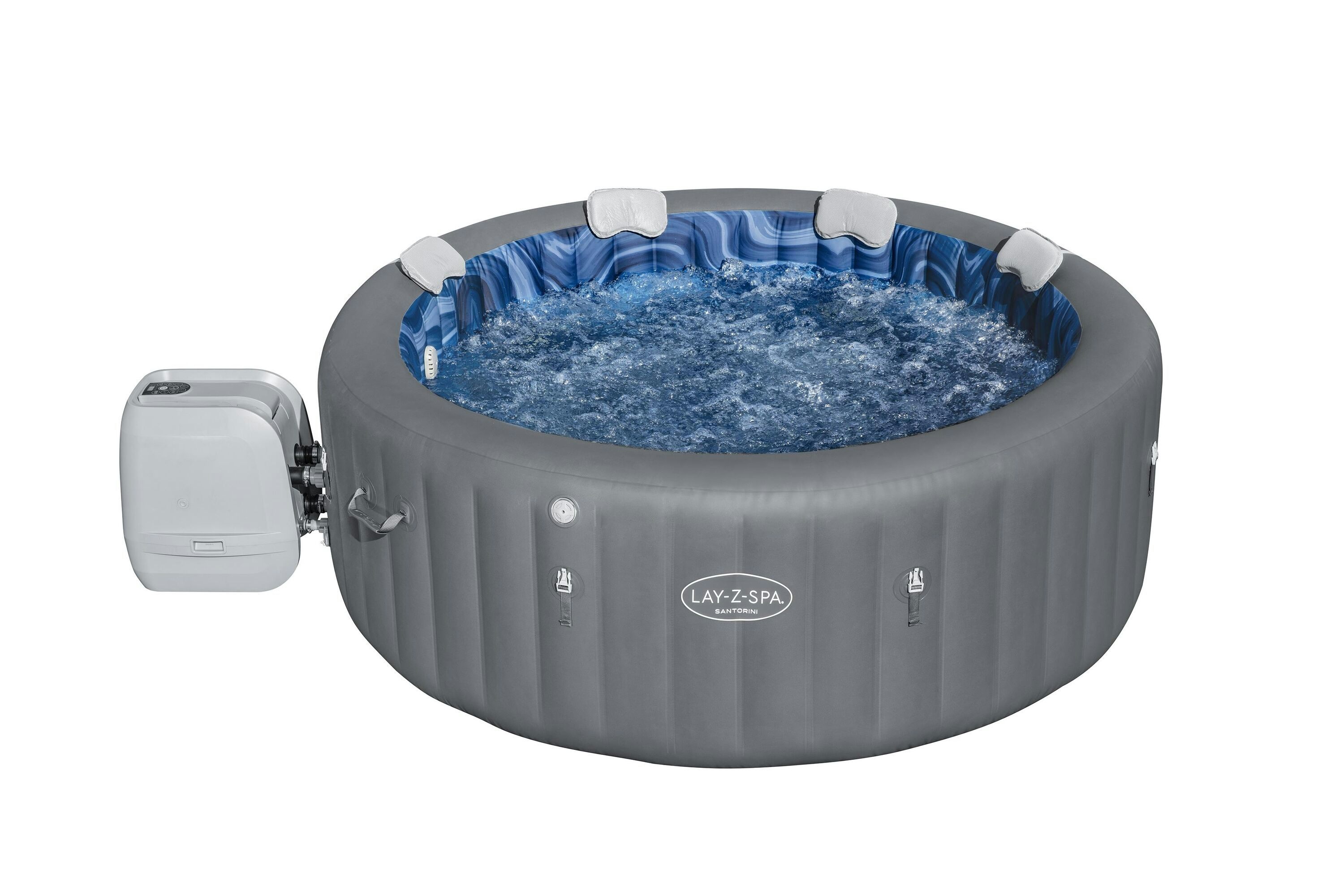 Spas Gonflables Spa gonflable rond Lay-Z-Spa Santorini Hydrojet pro™ 5 - 7 personnes Bestway 1