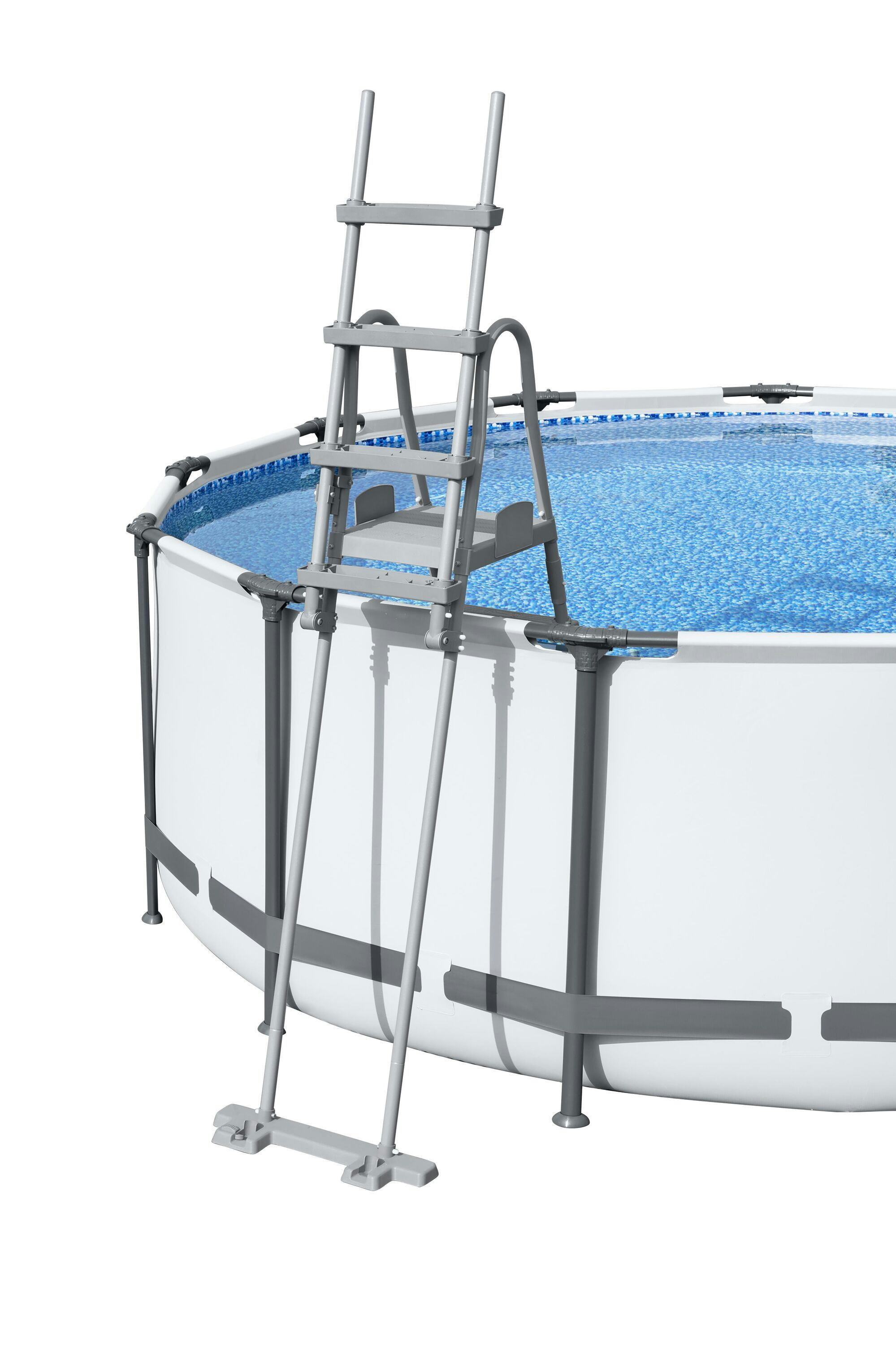 Accessoires piscine et spa Echelle de sécurité 2 x 4 marches avec plateforme pour piscine hauteur 132 cm Bestway 3