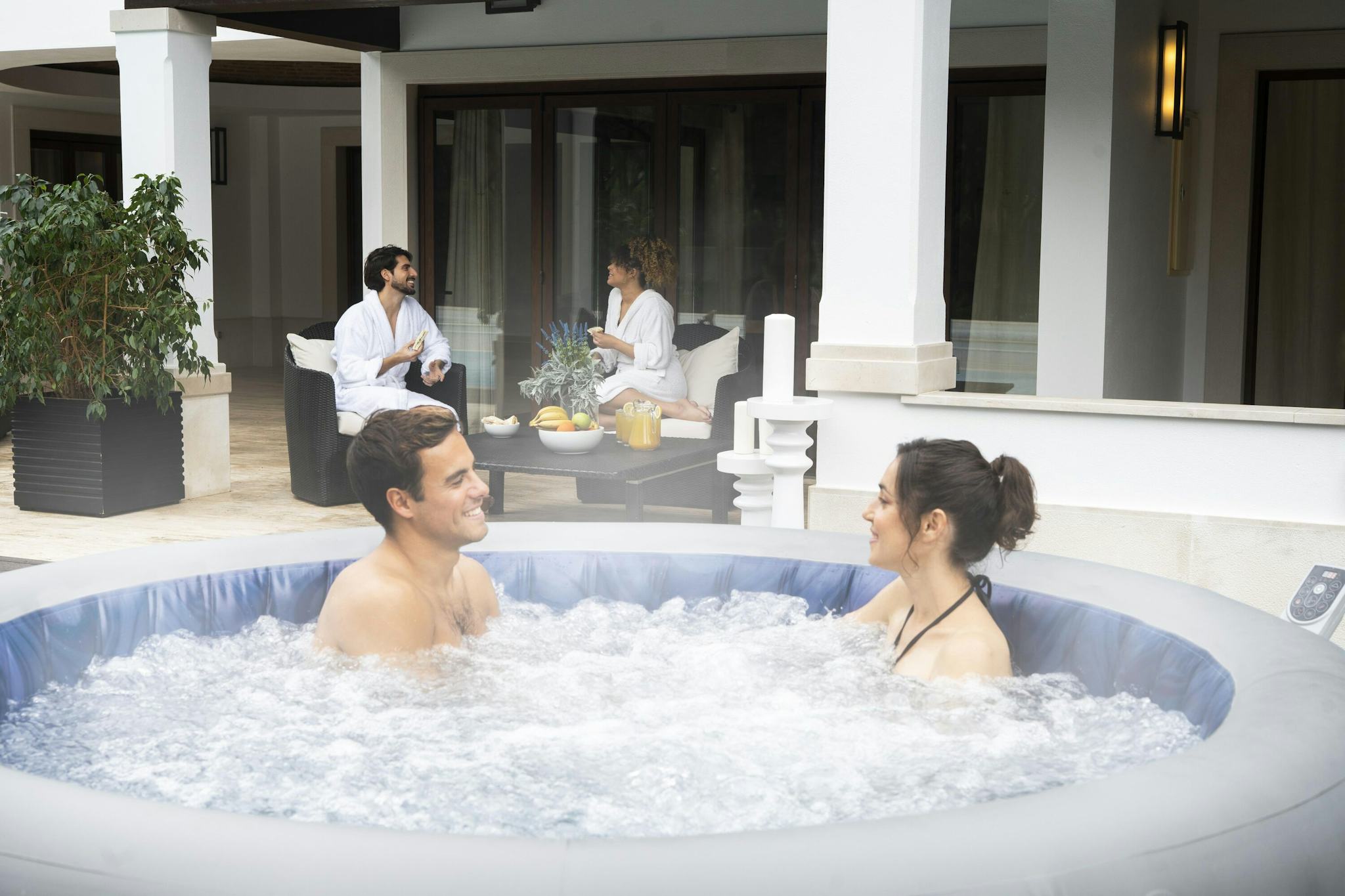 Spas Gonflables Spa gonflable rond Lay-Z-Spa Santorini Hydrojet pro™ 5 - 7 personnes Bestway 14
