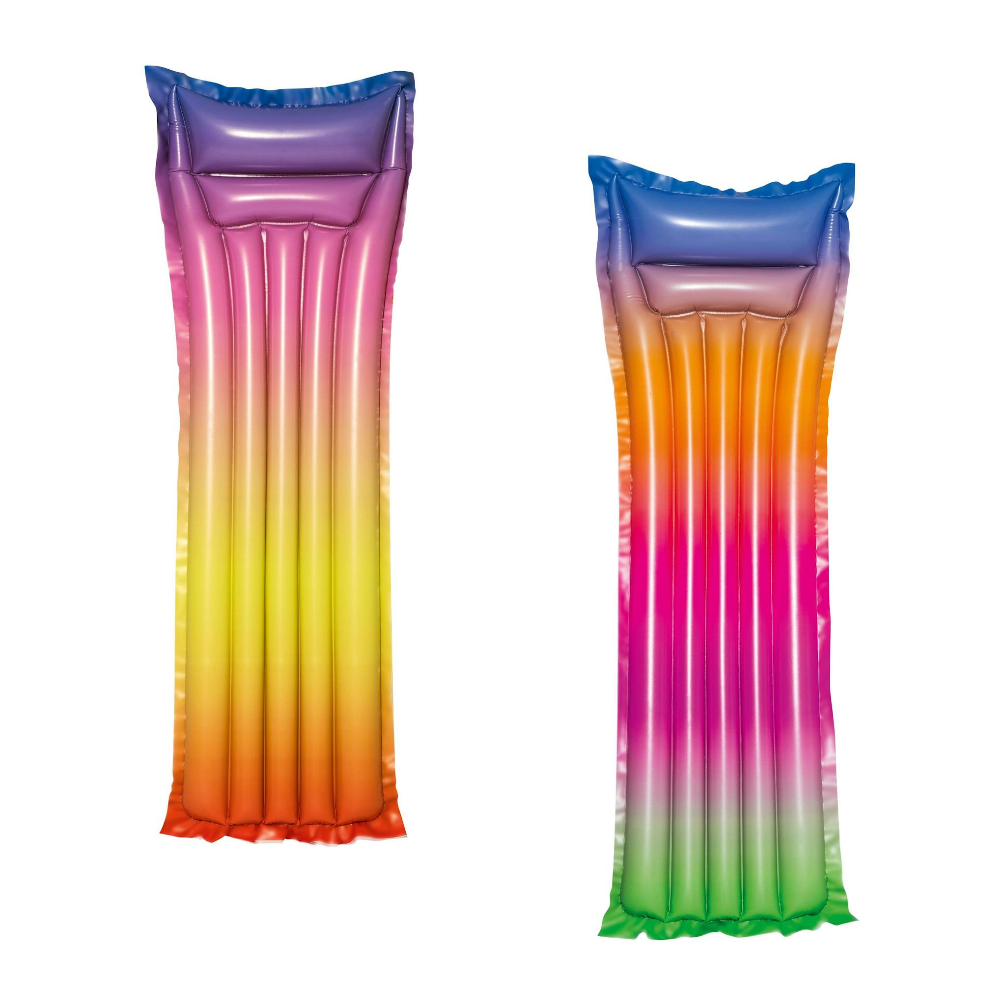 Bouées, matelas et jeux gonflables Matelas gonflable plage ou piscine Fashion Rainbow 183 x 89 cm, 2 couleurs assorties Bestway 3
