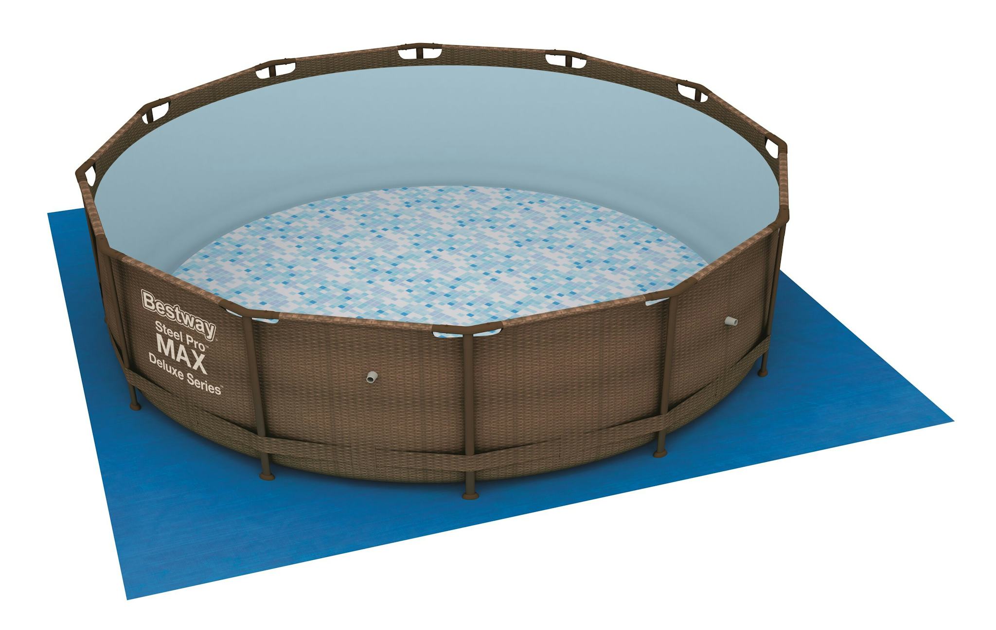 Accessoires piscine et spa Tapis de sol carré 396 x 396 cm pour piscine hors sol Fast Set™, Steel Pro™, Steel Pro Max™ et Hydrium™ 366 cm Bestway 7