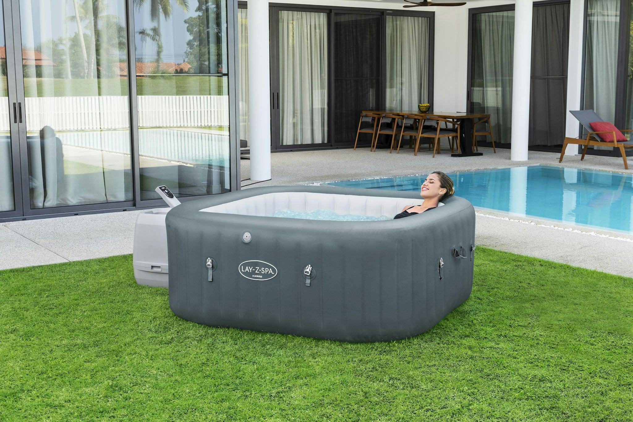 Spas Gonflables Spa gonflable carré Lay-Z-Spa Hawaii Hydrojet Pro™ 4 - 6 personnes Bestway 11