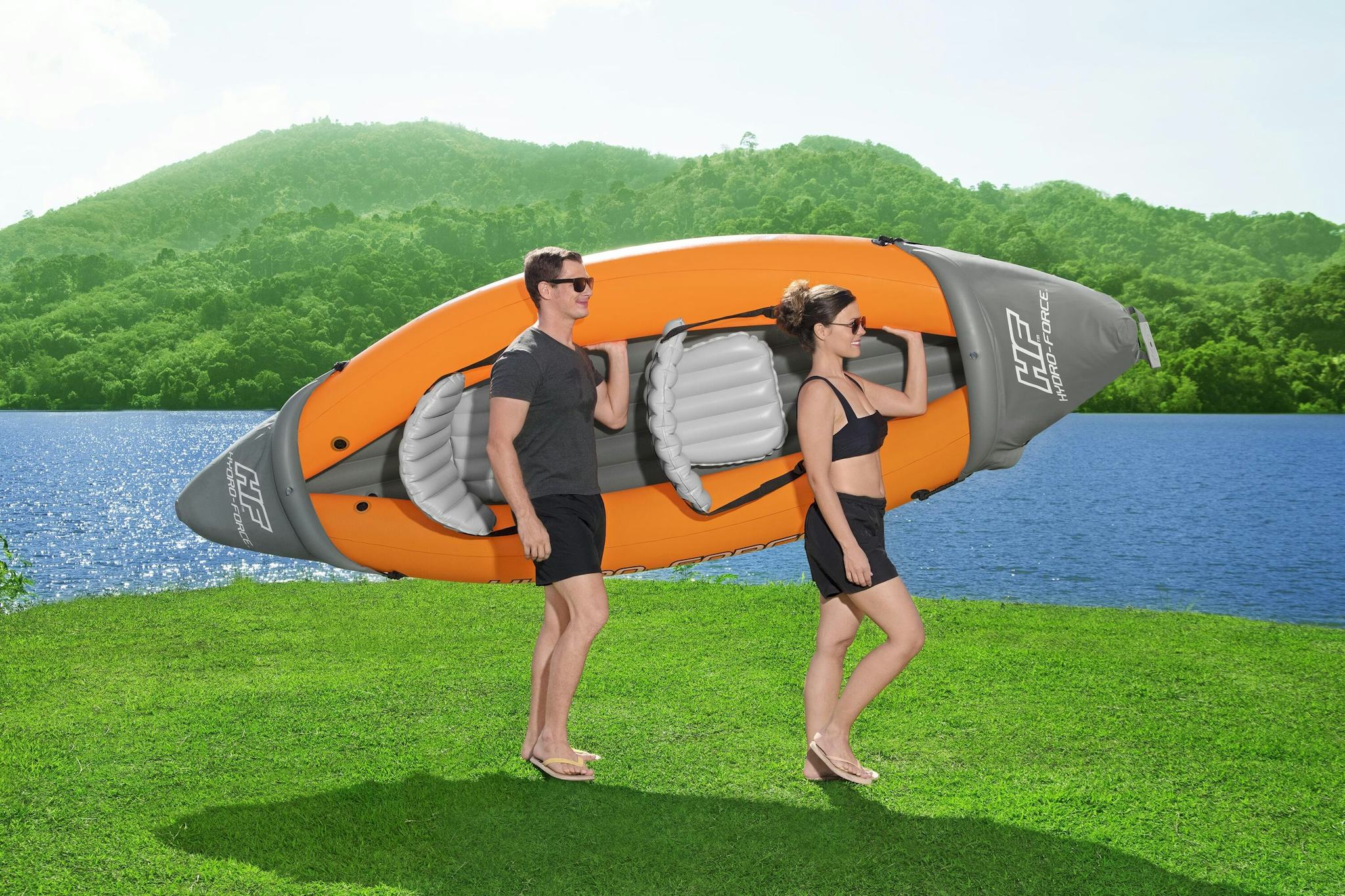 Sports d'eau Kayak gonflable Hydro-Force™ Rapid X2 321 x 100 cm avec 2 pagaies et une pompe Bestway 7