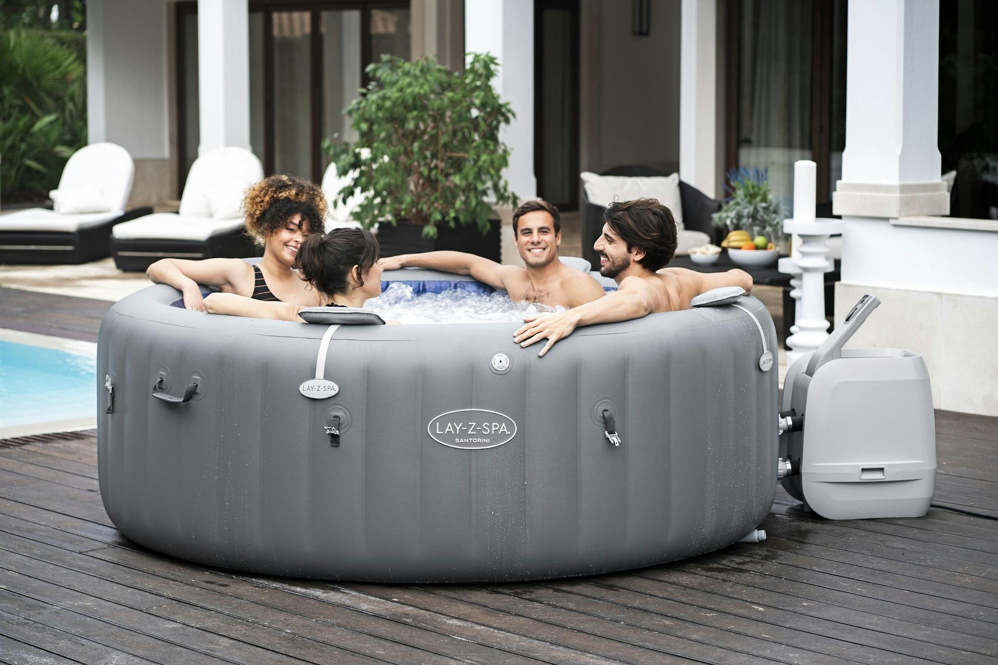 Spas Gonflables Spa gonflable rond Lay-Z-Spa Santorini Hydrojet pro™ 5 - 7 personnes Wifi Bestway 7