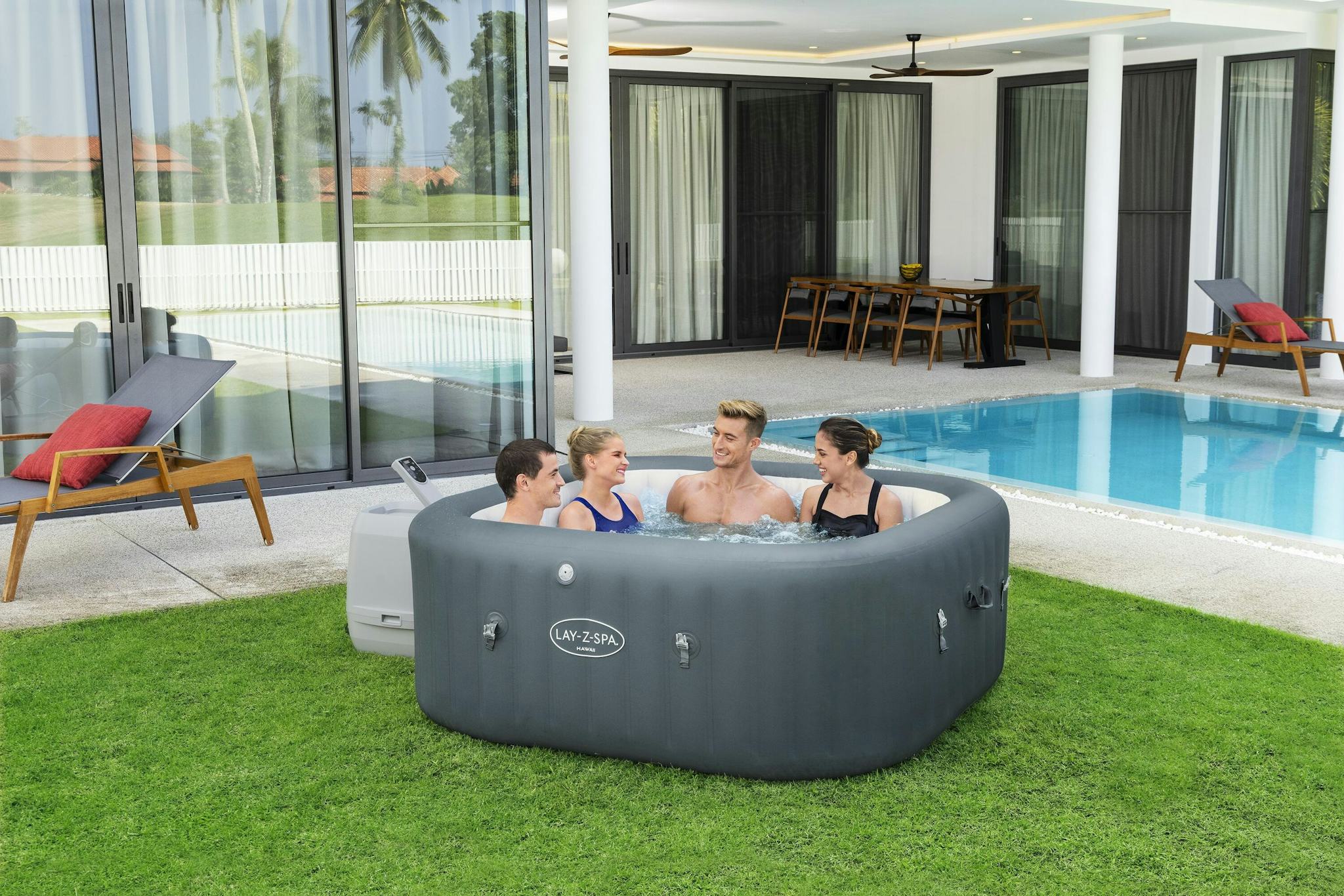 Spas Gonflables Spa gonflable carré Lay-Z-Spa Hawaii Hydrojet Pro™ 4 - 6 personnes Bestway 13