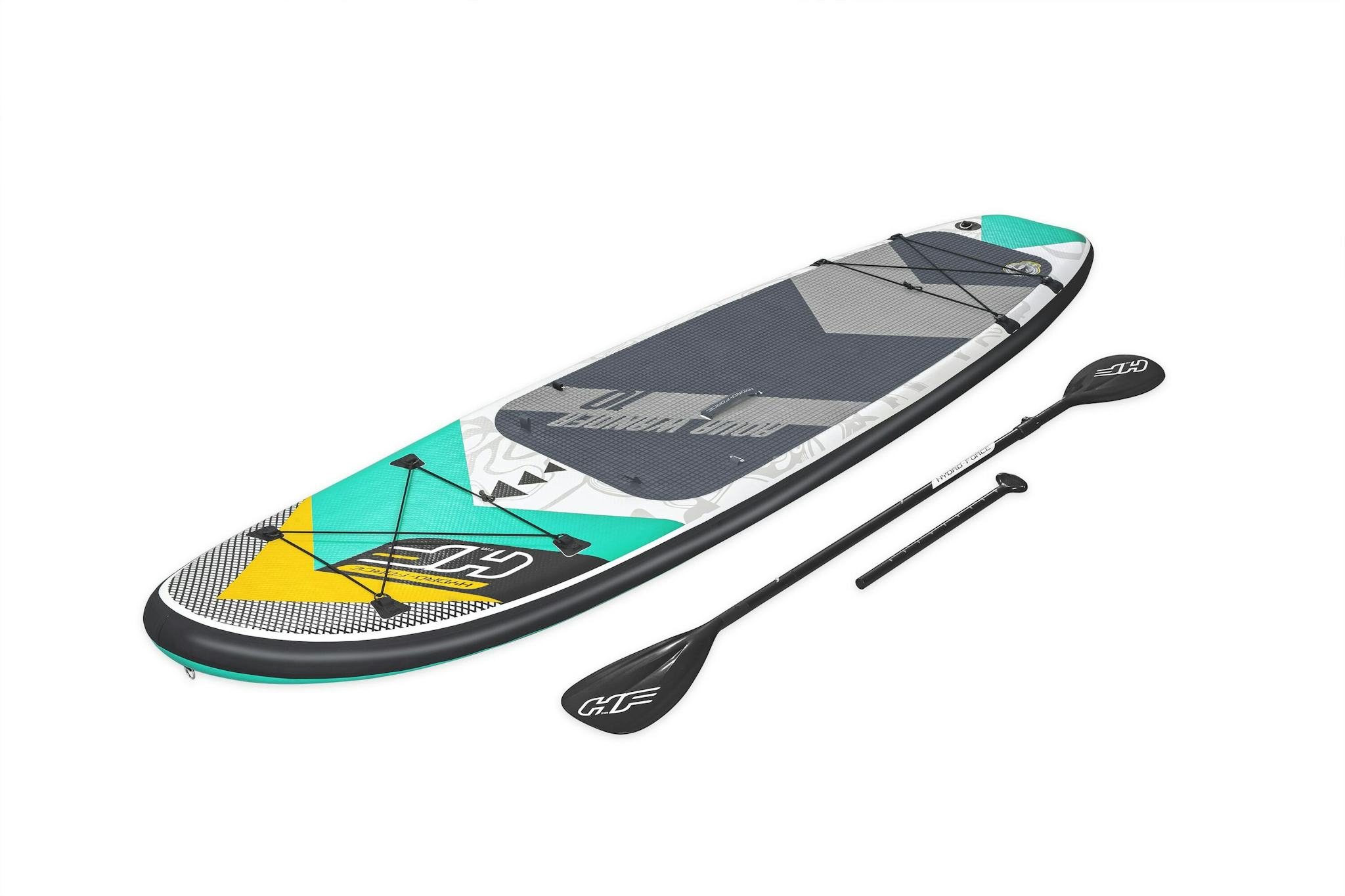 Sports d'eau Paddle SUP gonflable Hydro-Force™ Aqua Wander, 305 x 84 x 12 cm avec pagaie, leash, pompe, 2 ailerons et sac à dos de transport, siège détachable Bestway 3