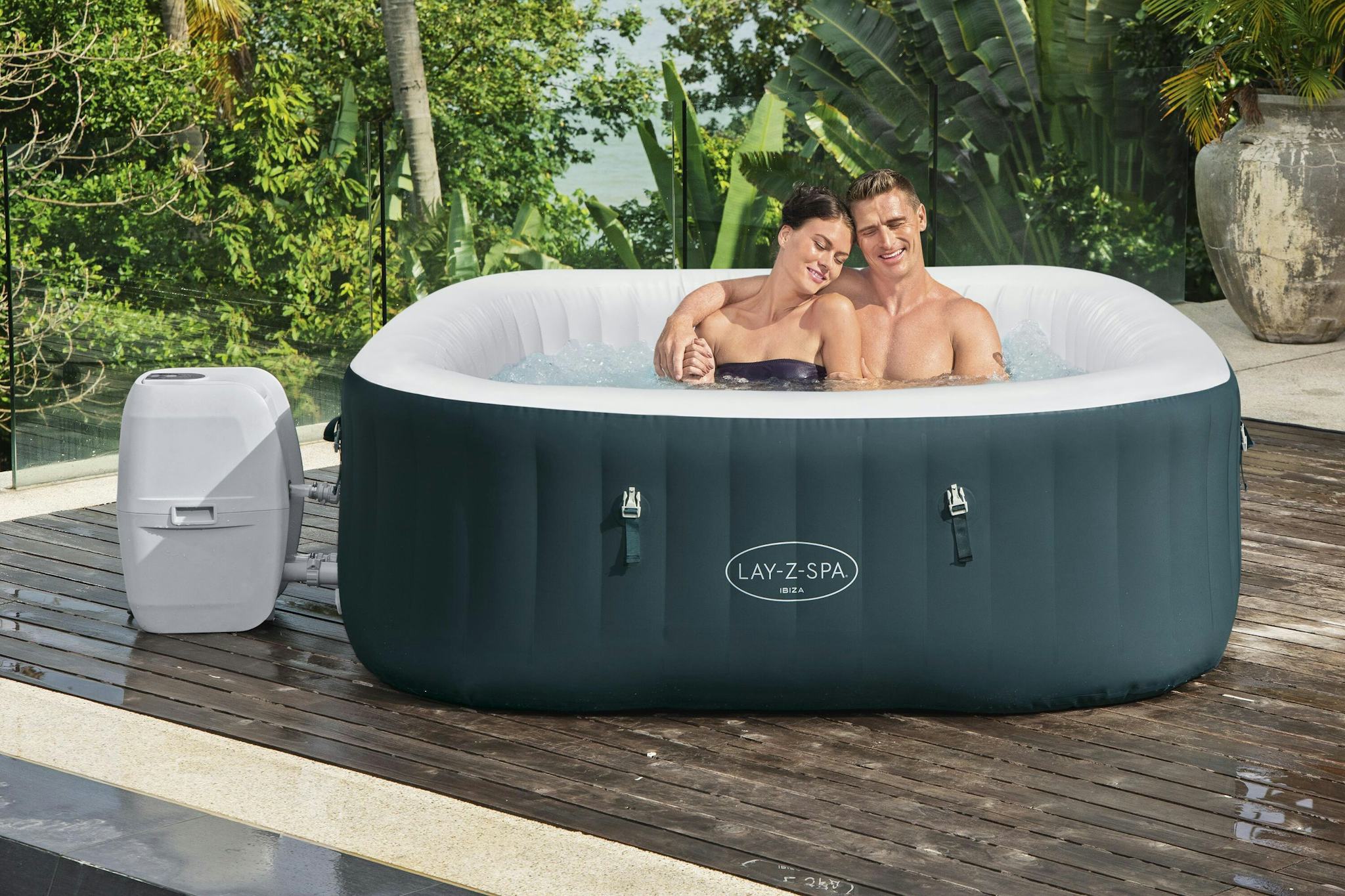 Spas Gonflables Spa gonflable carré Lay-Z-Spa Ibiza Airjet™ 4 - 6 personnes Bestway 11