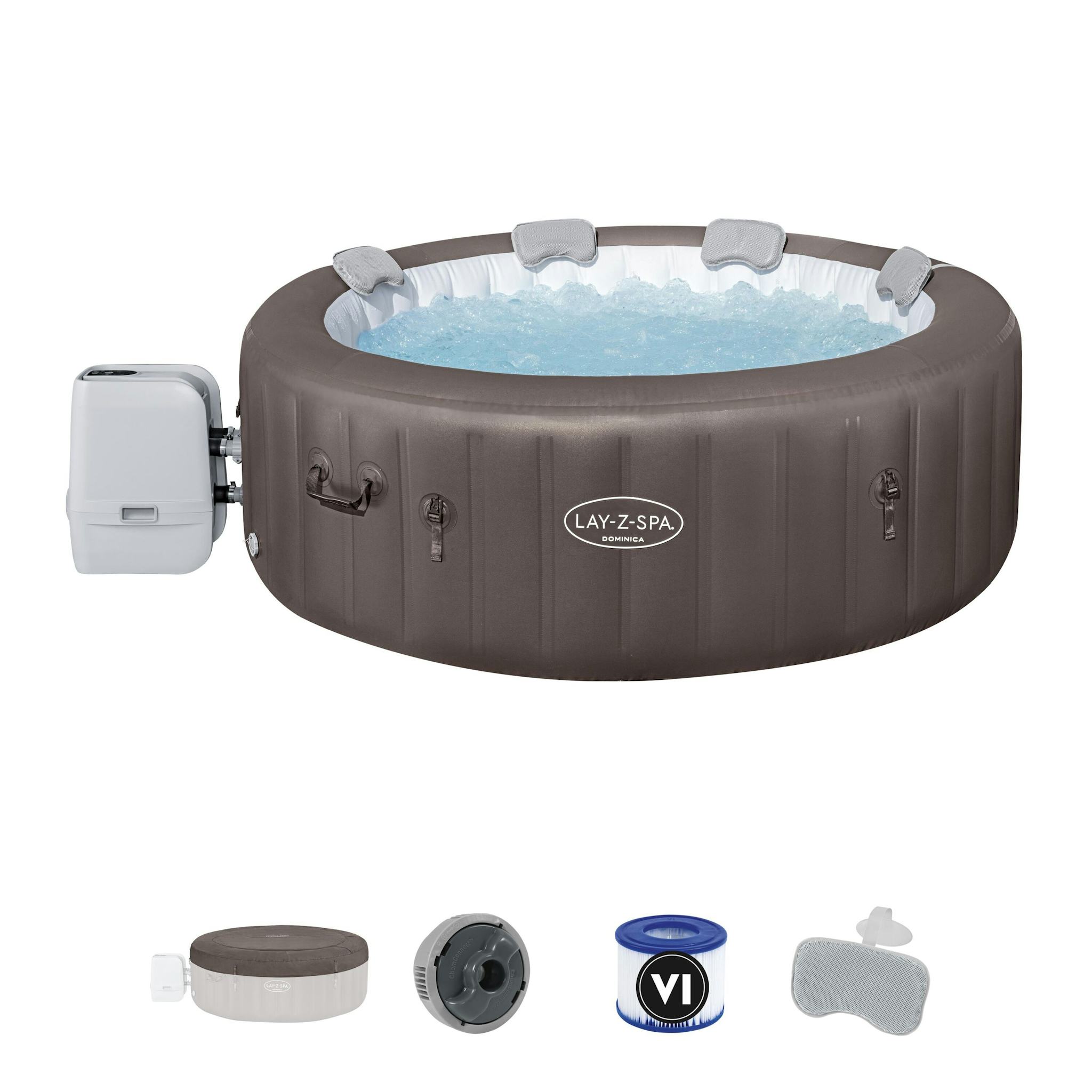 Spas Gonflables Spa gonflable rond Lay-Z-Spa Dominica Hydrojet™ 4-6 places Bestway 4