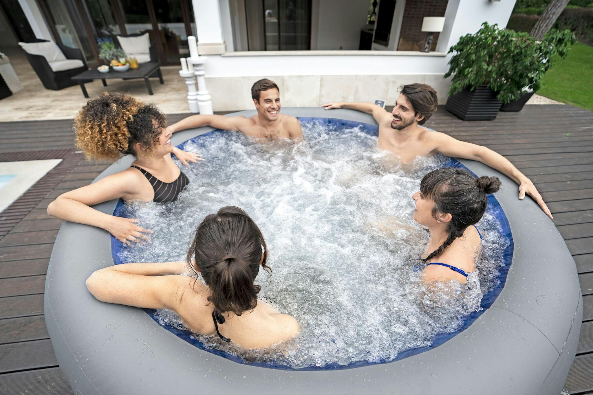 Spas Gonflables Spa gonflable rond Lay-Z-Spa Santorini Hydrojet pro™ 5 - 7 personnes Wifi Bestway 13