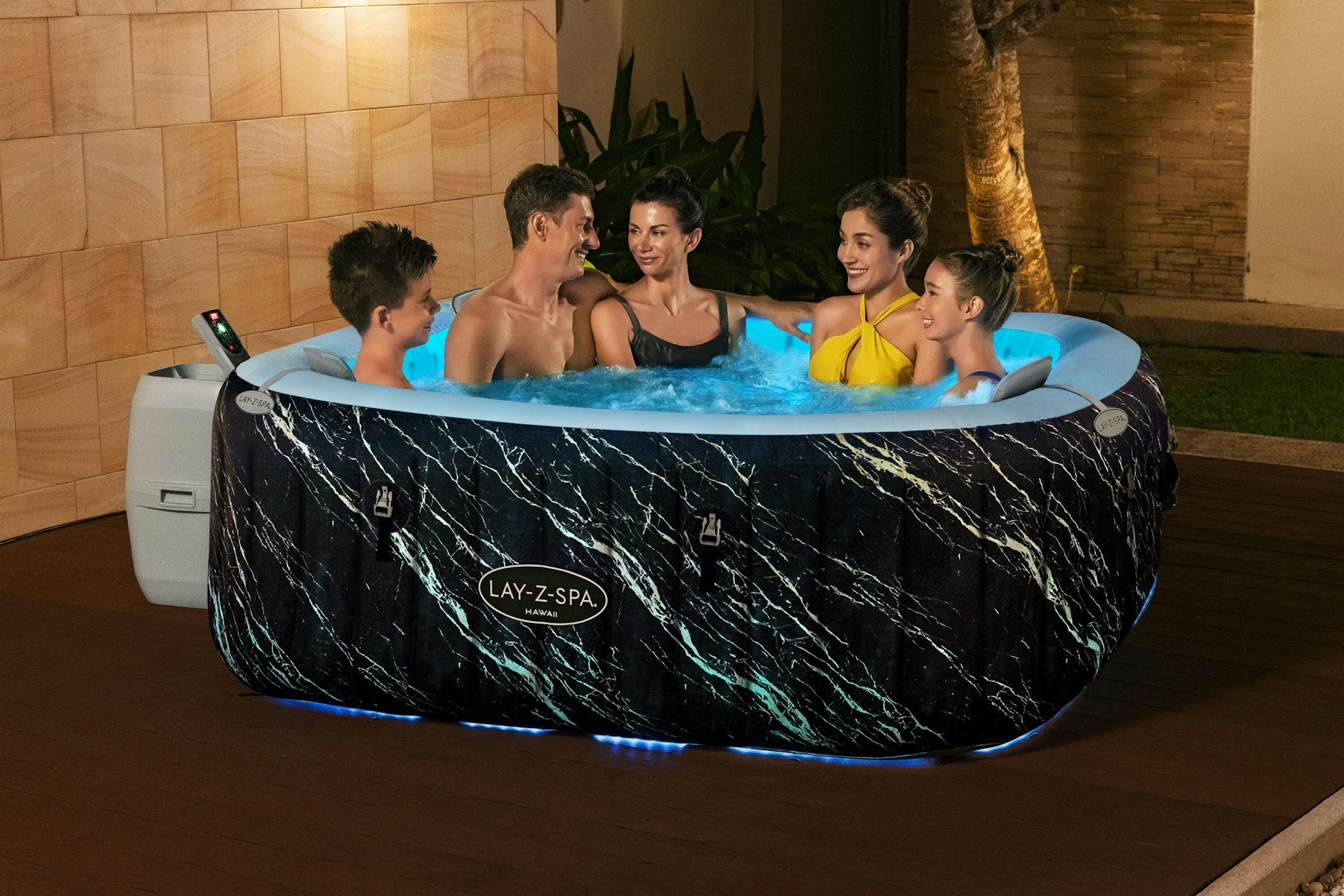 Spas Gonflables Spa gonflable carré Lay-Z-Spa Hawaii Smart Luxe Airjet™ 4 - 6 personnes Bestway 7