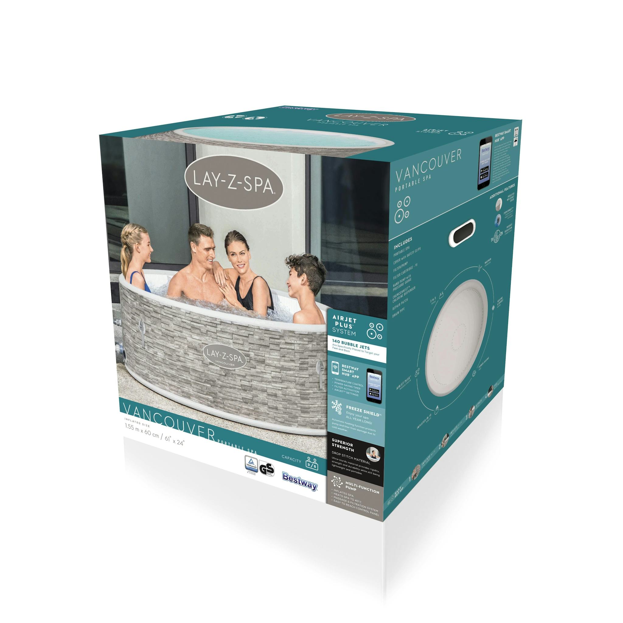 Spas Gonflables Spa gonflable rond Lay-Z-Spa® Vancouver Airjet Plus™ 3 - 5 personnes Bestway 19