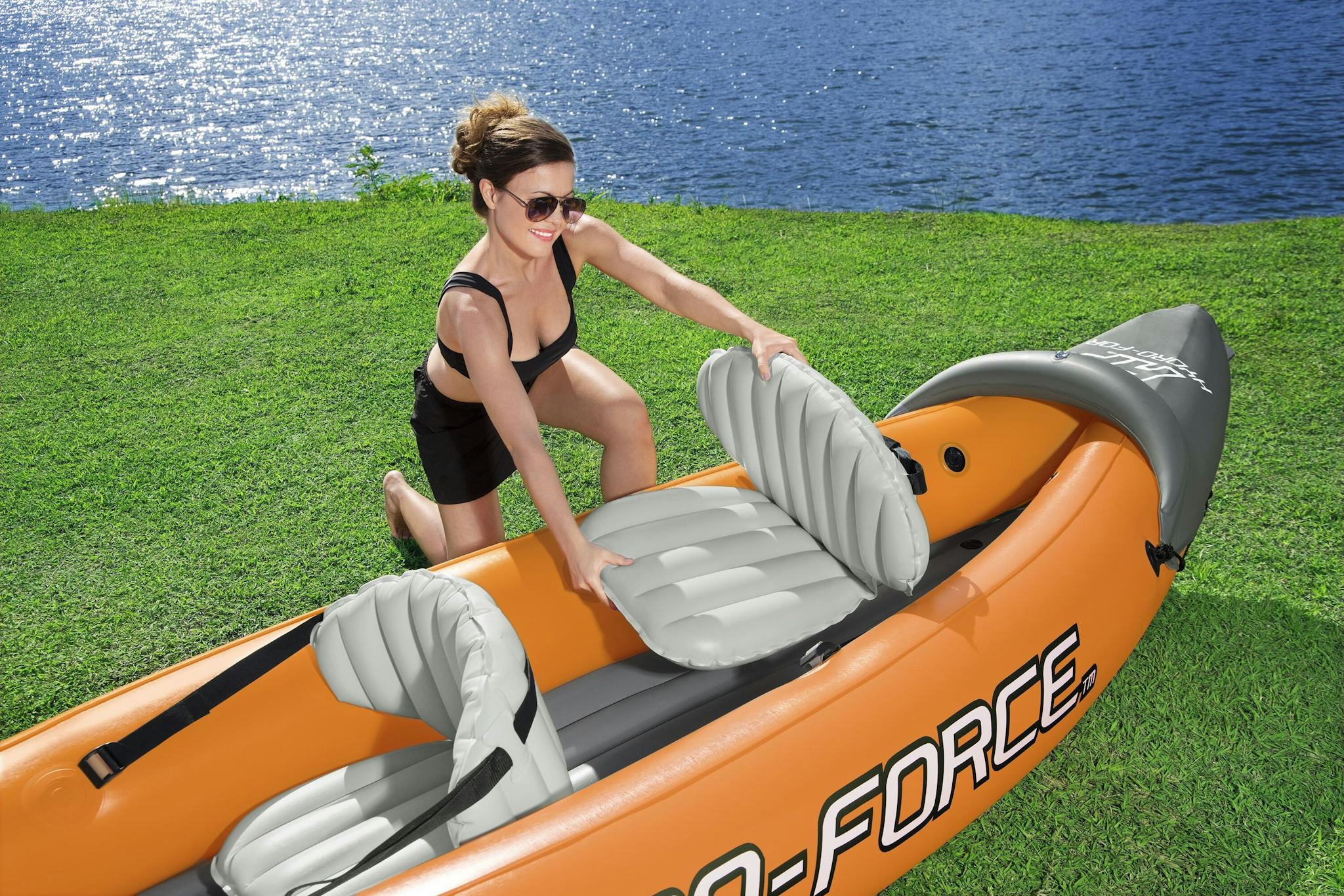 Sports d'eau Kayak gonflable Hydro-Force™ Rapid X2 321 x 100 cm avec 2 pagaies et une pompe Bestway 5