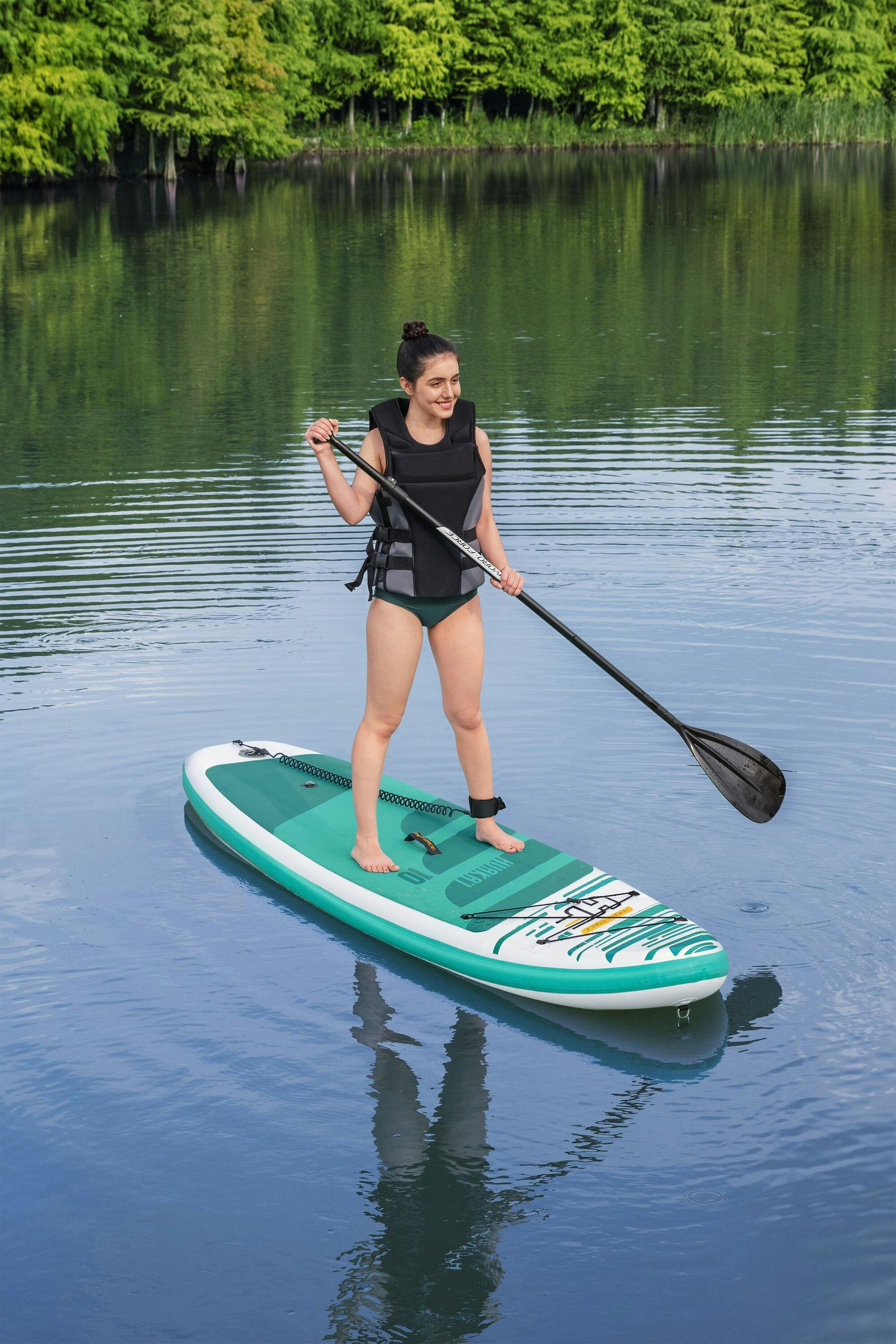 Sports d'eau Paddle SUP gonflable Huaka'i Tech Set Hydro-Force™ 305 x 84 x 12 cm, pompe, sac à dos, leash, pagaie Bestway 5