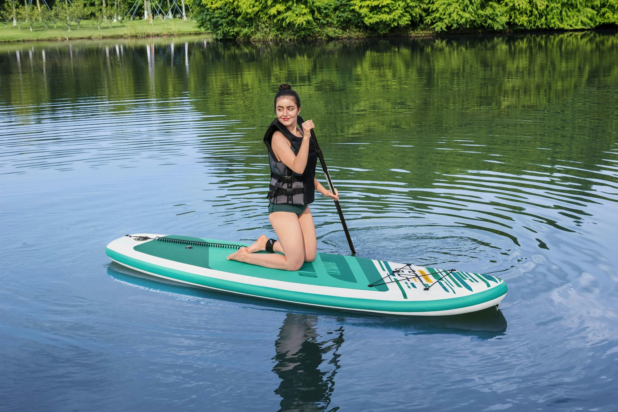 Sports d'eau Paddle SUP gonflable Huaka'i Tech Set Hydro-Force™ 305 x 84 x 12 cm, pompe, sac à dos, leash, pagaie Bestway 7
